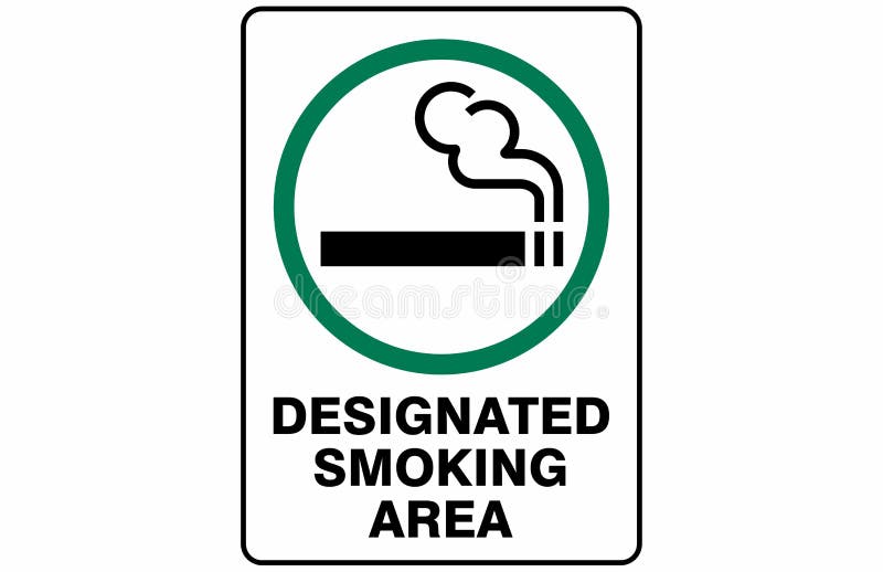 Designated Smoking Area Symbol Sign Vector